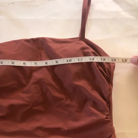 CUPSHE Women's Square Neck Tummy Control Rushed Strappy One Piece Swimwear Sz M - Picture 8 of 12